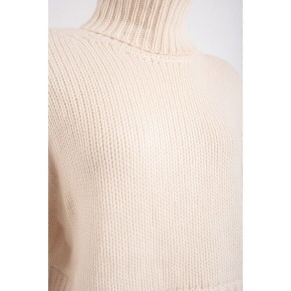 Zara Kaia Womans Cashmere Sweater Turtleneck Size M-L ecru Cropped 9598/255 NWT - Picture 3 of 6